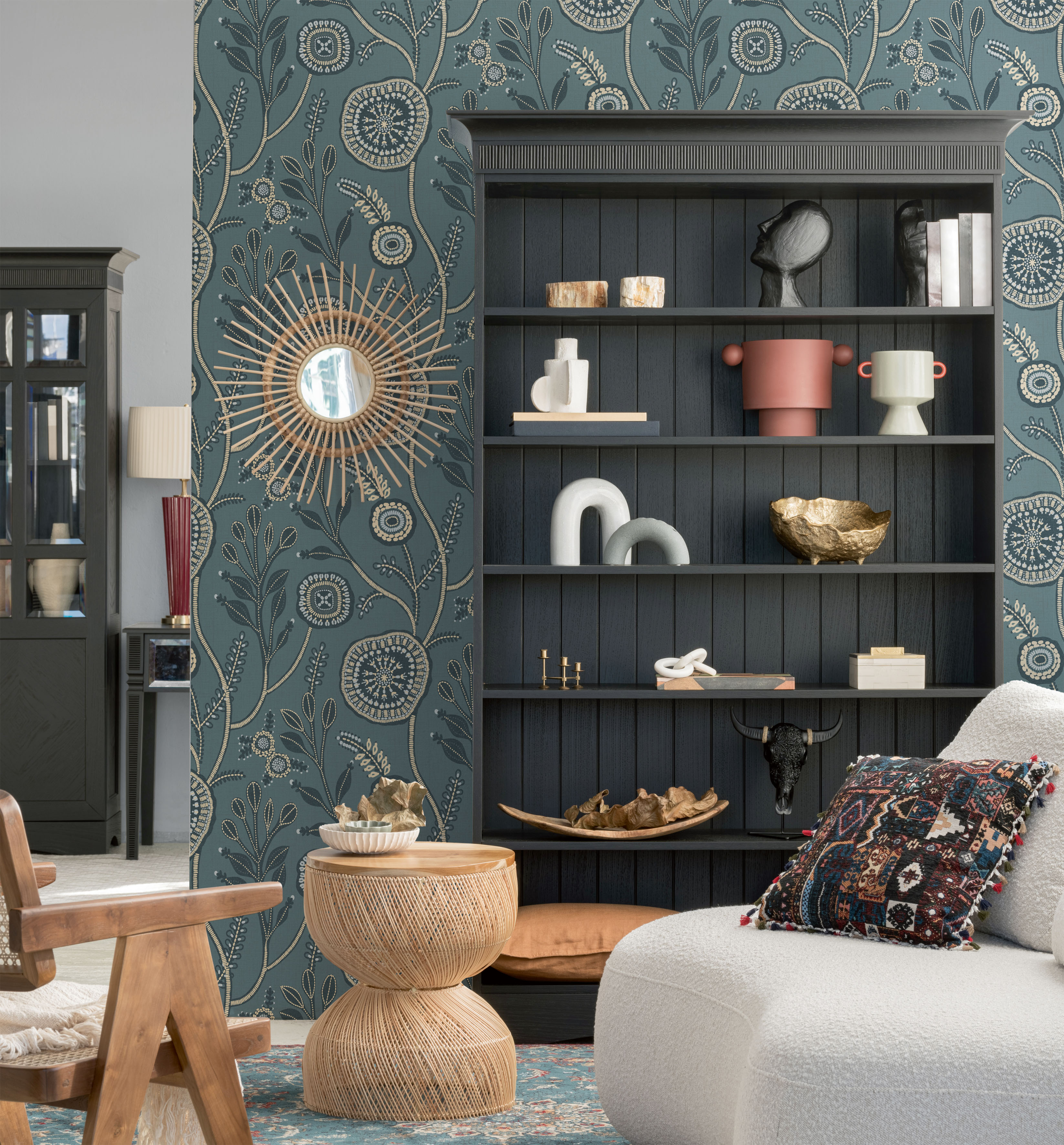 Обои Milassa Полинезия Маракуйя PLZ3 018 10,05×1 фото в интерьере